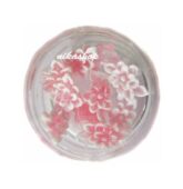 3D silikon - kvet list Ružový