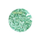 Crushed shells -Drvené mušle zelená svetlá