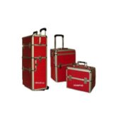 Kozmetický kufrík veľký - červeno-ružový