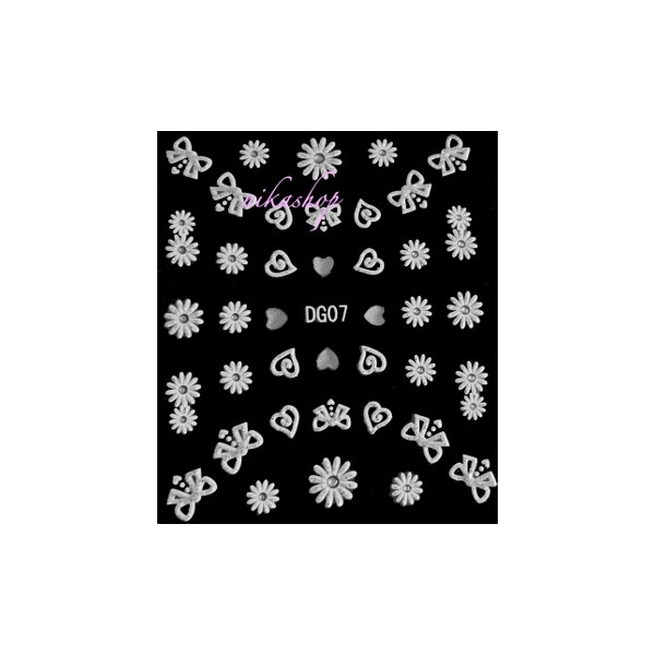 Nálepky postriebrené DG07 Nálepky postriebrené DG07