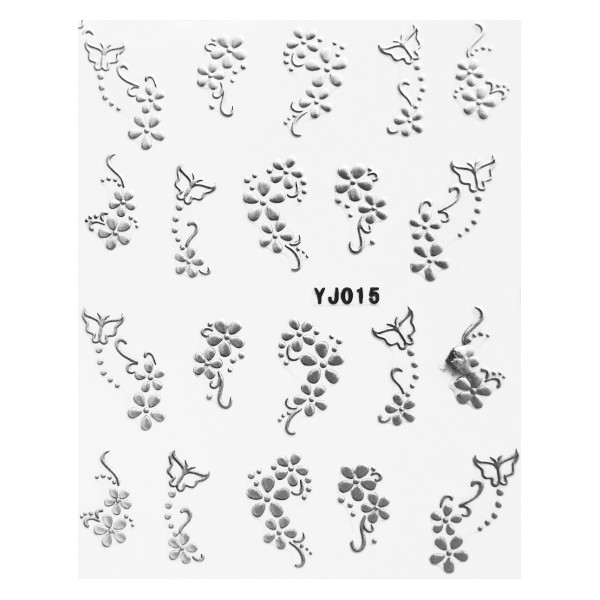 Nálepky strieborné YJ015 Nálepky strieborné YJ015