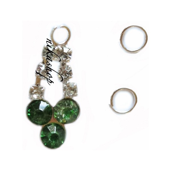 Prívesok zelený troj Prívesok zelený troj