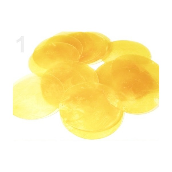 Nail art perleťová placka žltá Nail art perleťová placka žltá