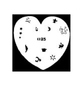 Airbrush šablóna srdce 025-9258